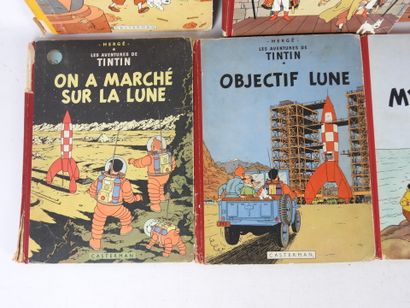 null Lot of seven tintin and one Spirou Wear.