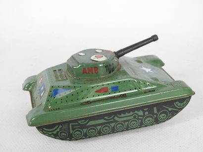 null Small armored vehicle AMB in lithographed sheet metal. Made in Italy.