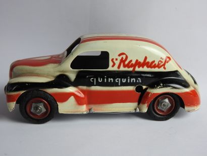 null C.I.J. Renault 4cv mechanical, sheet metal version, advertising Quinquina St...