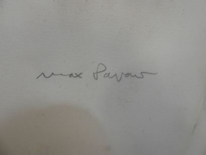 null Max PAPART (1911-1994) : Gravure à vue ovale. Signé et annoté "épreuve d'artiste"....
