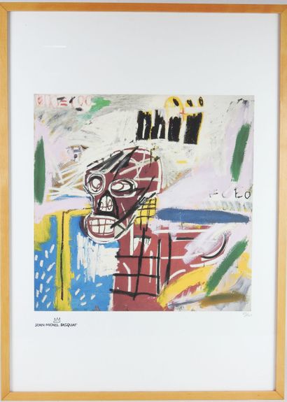 null Jean-Michel BASQUIAT (1960-1988) : Lithographie en couleur justifiée 66/100...