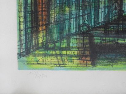 null 
Jean CARZOU (1907-2000) : 
Le palais des mirages»,1968.. Lithographie en couleur...