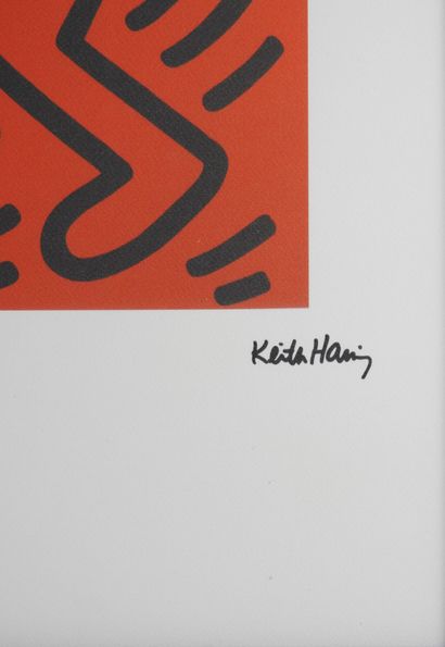 null Keith HARING (1958-1990) : Lithographie en couleur justifiée 80/150. Timbre...