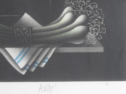 null Mario AVATI (1921-2009) : Le printemps en hiver. Lithographie contresignée,...