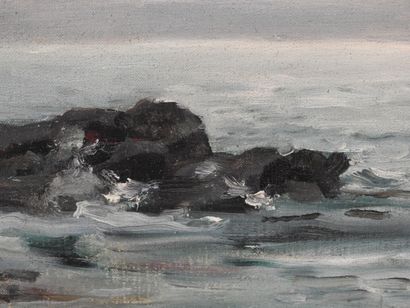 null Jules BRETON (1827-1906)

Côte rocheuse en Bretagne.

Huile sur toile.

Signée...