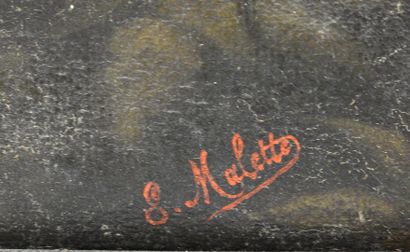 null E. MALETTE- XIXe siècle

Nymphe dans un sous-bois. 

Huile sur toile. 

Signée...