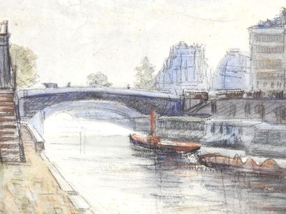null Gustave RENDU- XXeme

Pont Notre-Dame à Paris.

Aquarelle. 

Signée et numérotée...