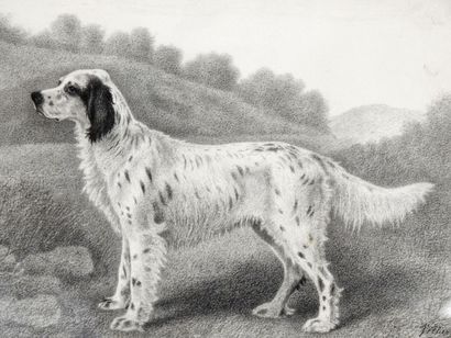 null BELLIER de VILLIERS (baron)

Chien de chasse

Fusain

25 x 36 cm

Signé en bas...