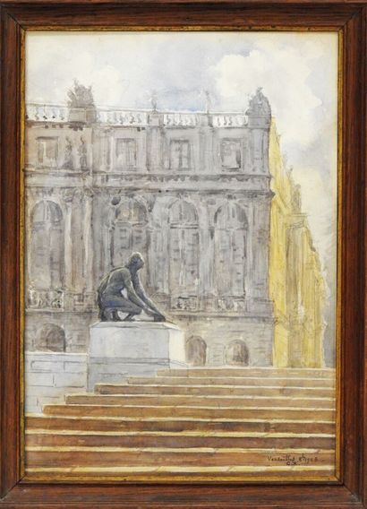 Gustave RENDU- XXeme 
Le château de Versailles...