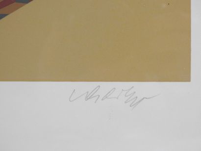 null Victor VASARELY (1906-1997) : Composition. Lithographie. Signé en bas à droite....