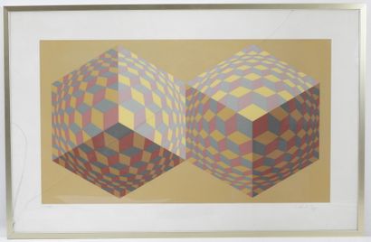 Victor VASARELY (1906-1997) : Composition....