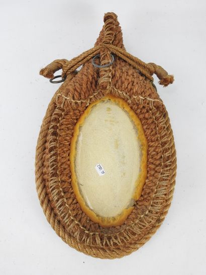 null AUDOUX MINET (dans le gout de): Miroir collier de cheval en corde. H 46 cm