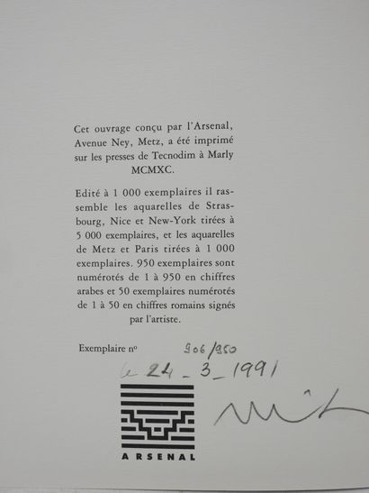 null Les Villes Musiciennes par Roger Mühl. Edition Arsenal, Metz; 1 vol. en feuille...