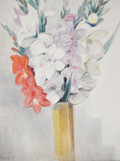 null René MENDES-FRANCE (1888-1985)

Bouquet de fleurs

Huile sur toile

Signée en...