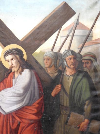 null Ecoles FRANCAISE DU XIXe siècle

Christ portant la Croix

Huile sur toile

107.5...