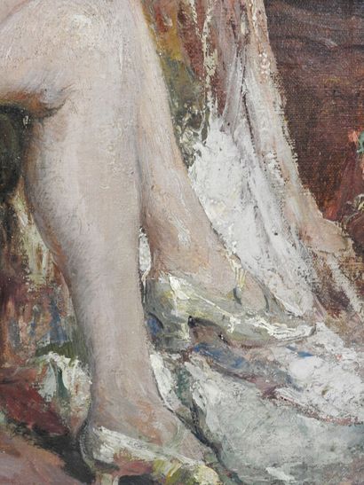 null Edouard VERSCHAFFELT (1874-1955)

Nu assis de profil

Huile sur toile

Signée...