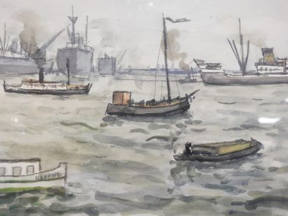 null Louis Robert ANTRAL (1895-1939)

Le port d'Amsterdam

Aquarelle et dessin au...