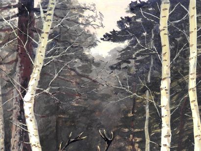 null Paul MARCUEYZ 1877-1952

Deer in the Woods at Sunrise

Oil on paper pasted on...