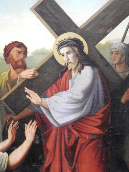 null Ecoles FRANCAISE DU XIXe siècle

Christ portant la Croix

Huile sur toile

107.5...