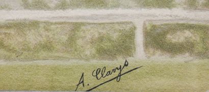 null Alexandre CLARRYS (1857 - 1920):

Pur-sang.

Aqurelle, signée en bas à droite....