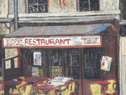 null E. LAMBERT - XX eme

Parisian restaurant

Oil on cardboard

Signed lower right

60.5...