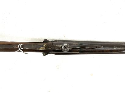 null Juxtaposed rifle with external hammers ARTISAN FRANCAIS caliber 16/65. Damascus...