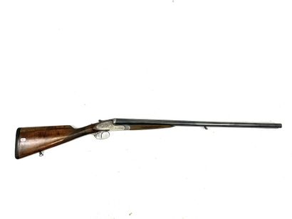 null SPANISH ARTISAN side-by-side rifle, 12/70 caliber. 71cm barrels marked Ugarte,...