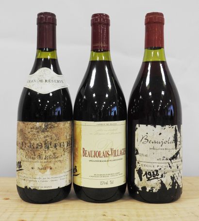 null 3 bottles

1 Beaujolais village - 2008

1 Beaujolais village - 1988

1 Côtes...