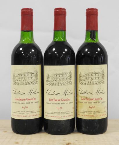 3 bouteilles 
Château Milon - Saint Emilion...