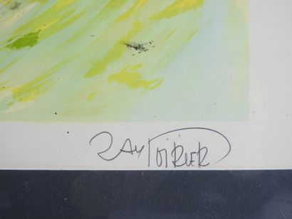 null Ray POIRIER (1938) : Village provençal. Lithographie. Signé en bas à droite....