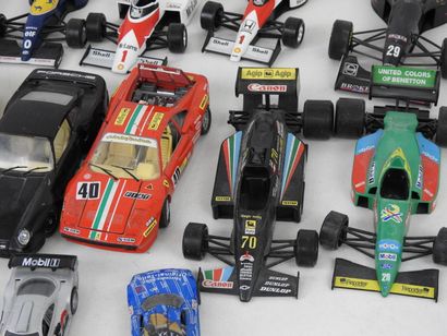 null BURAGO : Lot de voitures de courses F1 et divers rallye, echelles 1/24, 1/18eme...