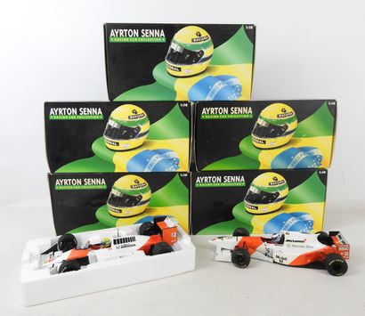 null AYRTON SENNA : six voitures de courses F1, collection Racing car. 5 en boites....
