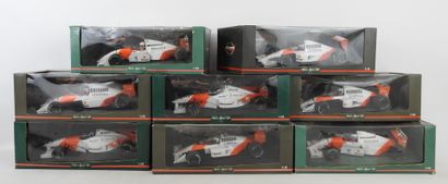 null Paul's Model Art, Collection McLaren. 8 voitures de course en boite dont Mobil,...