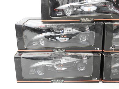 null Paul's Model Art, MINICHAMPS : 8 voitures de courses F1 en boite dont David,...