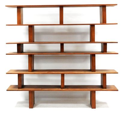 null Modern work

Architectural natural wood bookcase with six compartmentalized...