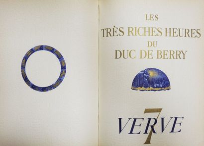  VERVE. Revue Artistique et littéraire 
Un volume comprenant : Verve n°5, 6, 7, 8...