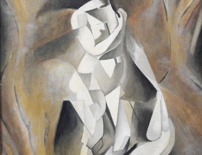 null MODERN SCHOOL

Standing cubist nude holding a veil.

Oil on panel.

80,5 x 60,5...