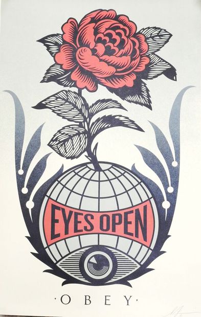 null Shepard FAIREY aka "Obey" (born in 1970)

Eyes open.

Serigraph signed and dated...