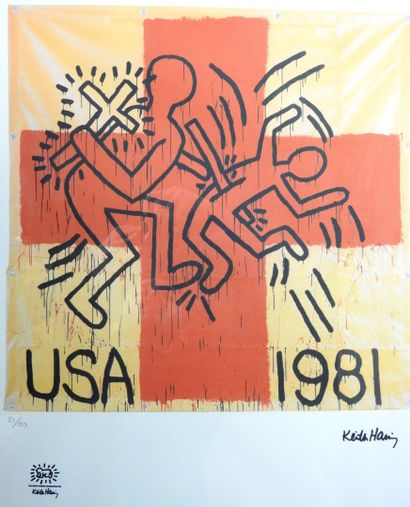 null Keith HARING (1958-1990) after

Exorcist (USA 1981).

Print in color.

Justified...