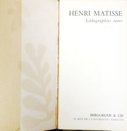 null Henri MATISSE d'après

Lithographies rares. Paris, 1954. Lithographie originale...
