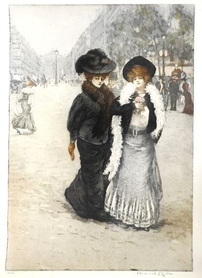 null Manuel ROBBE (1872-1936) after

Elegant women walking on the Avenue de l'Opéra...