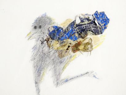 null César Baldaccini (1921 - 1998) known as César

The hen.

Drawing and collage...