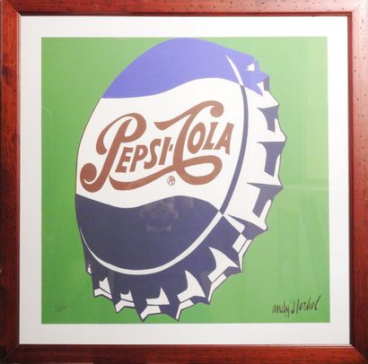 null Andy WARHOL (1928-1987) after

Pepsi Cola (green background).

Color silkscreen.

Numbered...