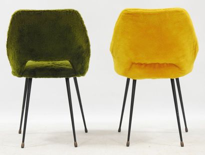 null Pierre GUARICHE (1926 - 1995) in the taste of

Pair of chairs in khaki and yellow...
