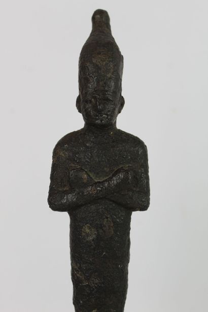 null EGYPTE : Grande statuette du Dieu Osiris en bronze. XXVIe à XXXe Dynastie (663-332...