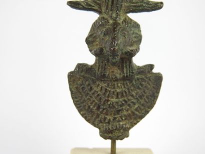 null EGYPTE : Fine Egide de bélier Khoum en bronze. XXVIe à XXXe Dynastie (663-332...