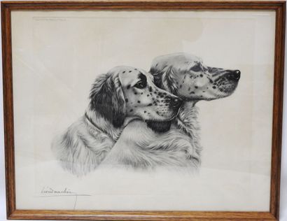 null Léon DANCHIN (1887-1938) after

English Setters

Lithograph in colors

Signed...
