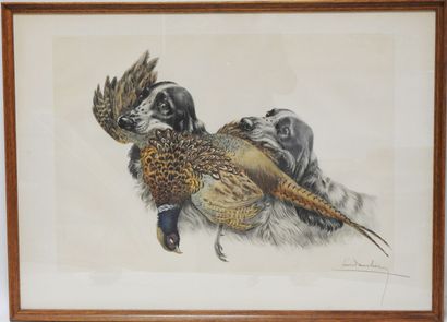 null Léon DANCHIN (1887-1938) after

Hunting dog with pheasant

Lithograph in colors

Signed...