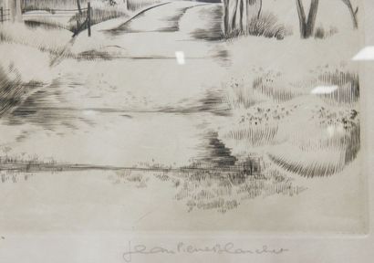 null Jean-Pierre BLANCHET (1929-1972)

Le chemin creux

Burin sur papier japon 

Monogrammé...
