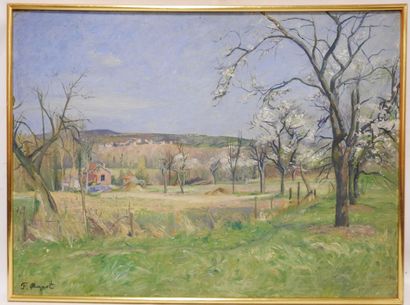 null F. RAGOT - XXth century

Country landscape 

Oil on canvas 

Signed lower left...